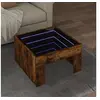 Image de Table basse avec LED infini chêne fumé 50x50x30 cm