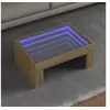 Image de Table basse avec LED infini chêne sonoma 70x50x30 cm, table d'appoint, table de salon, table latérale, bout de 847611