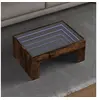 Image de Table basse avec LED infini chêne fumé 70x50x30 cm