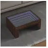 Image de Table basse avec LED infini chêne marron 70x50x30 cm
