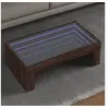 Image de Table basse avec LED infini chêne marron 90x50x30 cm