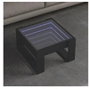 Image de Table basse avec LED infini noir 50x53x30 cm, table d'appoint, table de salon, table latérale, bout de canapé, table 847624