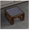 Image de Table basse avec LED infini chêne fumé 50x53x30 cm