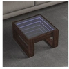 Image de Table basse avec LED infini chêne marron 50x53x30 cm, table d'appoint, table de salon, table latérale, bout de 847629