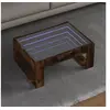 Image de Table basse avec LED infini chêne fumé 70x53x30 cm