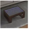 Image de Table basse avec LED infini chêne marron 70x53x30 cm