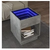 Image de Table basse avec LED infini gris béton 40x40x50 cm