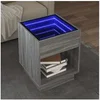 Image de Table basse avec LED infini sonoma gris 40x40x50 cm