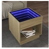 Image de Table basse avec LED infini chêne sonoma 50x50x50 cm, table d'appoint, table de salon, table latérale, bout de 847653