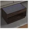 Image de Table basse avec LED infini chêne marron 90x50x50 cm