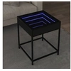 Image de Table basse avec LED Infinity noir 40x40x51 cm 847672
