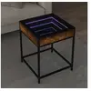 Image de Table basse avec LED Infinity chêne fumé 40x40x51 cm 847674
