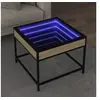 Image de Table basse avec LED infini chêne sonoma 50x50x41 cm, table d'appoint, table de salon, table latérale, bout de 847678