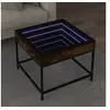 Image de Table basse avec LED Infinity chêne fumé 50x50x41 cm, table d'appoint, table de salon, table latérale, bout de 847679