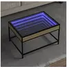 Image de Table basse avec LED infini chêne sonoma 70x50x41 cm, table d'appoint, table de salon, table latérale, bout de 847683