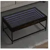 Image de Table basse avec LED infini chêne fumé 90x50x41 cm, table d'appoint, table de salon, table latérale, bout de canapé, 847689