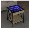 Image de Table basse avec LED Infinity chêne sonoma 40x40x49 cm, table d'appoint, table de salon, table latérale, bout de 847693
