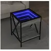 Image de Table basse avec LED Infinity sonoma gris 40x40x49 cm, table d'appoint, table de salon, table latérale, bout de 847695