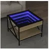 Image de Table basse avec LED infini chêne sonoma 50x50x38 cm, table d'appoint, table de salon, table latérale, bout de 847698