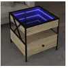 Image de Table basse avec LED Infinity chêne sonoma 50x50x51 cm, table d'appoint, table de salon, table latérale, bout de 847713