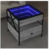 Image de Table basse avec LED Infinity sonoma gris 50x50x51 cm, table d'appoint, table de salon, table latérale, bout de 847715