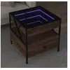 Image de Table basse avec LED Infinity chêne marron 50x50x51 cm, table d'appoint, table de salon, table latérale, bout de 847716