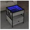 Image de Table basse avec LED Infinity sonoma gris 40x40x51 cm, table latérale, table de salon, table d'accent, bout de 847720