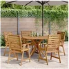 Image de 6-delige Tuinset massief acaciahout3283567