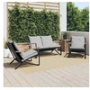 Image de Ensemble de meubles de balcon avec coussins 3 pcs noir acier, ensemble de meubles d'extérieur, ensemble de balcon de 3283637