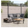 Image de Salon de jardin modulable GENERIQUE 3 pieces aluminium noir 118 x 73 cm