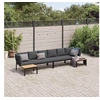 Image de Salon de jardin 4 pcs avec coussins noir aluminium, ensemble de canapés de jardin, ensemble de canapés de patio, 3283697