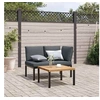 Image de Salon de jardin modulable GENERIQUE 2 pieces aluminium noir 118 x 73 cm