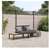 Image de Salon de jardin modulable GENERIQUE aluminium noir 2 pieces 110 x 73 cm