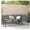 Image de Salon de jardin GENERIQUE acier 5 personnes 176 x 175 x 75 cm 2 pieces