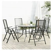 Image de Ensemble de chaises de jardin inclinables 5 pcs anthracite, ensemble de chaises d'extérieur, meuble d'extérieur, 3283762
