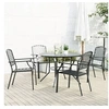 Image de Salon de jardin gris acier 5 pieces 56 x 65 x 89 cm