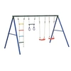 Image de Jeu de balançoire d'extérieur avec balançoires, trapèze et échelle pour enfants -