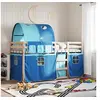 Image de Stapelbed met gordijnen 90x190 cm massief grenenhout blauw3284028