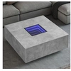 Image de Table basse avec LED infini gris béton 100x100x40 cm