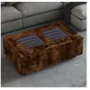 Image de Table basse avec LED infini chêne fumé 116x69x40 cm