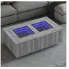 Image de Table basse avec LED infini sonoma gris 116x69x40 cm