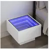 Image de Table de chevet avec LED infini blanc 40x40x30 cm 3284063