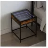 Image de Table de chevet avec LED infini chêne fumé 40x40x51 cm 3284093