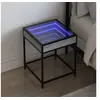 Image de Table de chevet avec LED infini sonoma gris 40x40x51 cm 3284094