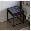 Image de Table de chevet avec LED infini chêne marron 40x40x51 cm 3284095