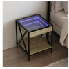 Image de Table de chevet avec LED infini chêne sonoma 40x40x49 cm 3284097