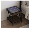 Image de Table de chevet avec LED infini chêne marron 40x40x49 cm 3284100