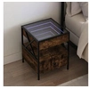 Image de Table de chevet avec LED infini chêne fumé 40x40x51 cm 3284103