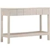 Image de Table console blanc 110x35x75 cm bois de manguier solide, table de canapé, table console de couloir, derrière la 4009375