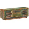 Image de Meuble TV 110x30x40 cm bois massif de récupération, support TV, meuble télé, meuble multimédia, buffet TV, meuble hifi